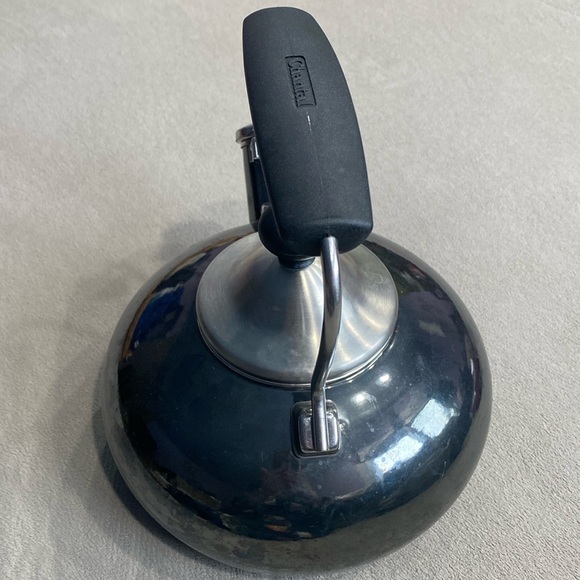 Vintage Chantal Tea Pot Kettle Whistling Stovetop Onyx Black Stainless Steel !! - Picture 5 of 14